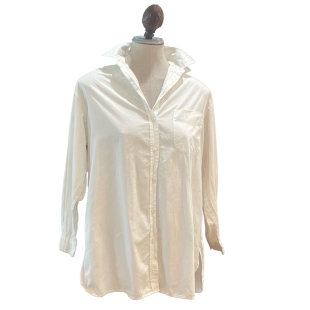 Gap long sleeve button-down shirt 100% cotton pocket collar women’s size S small